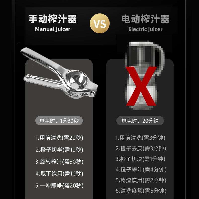 Mini manual lemon juicer mini squeezer lemon clip stainless