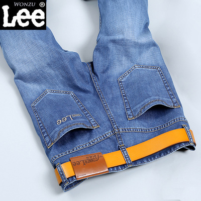 2025秋冬厚款新款浅蓝牛仔裤男