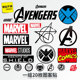 漫威标旅行箱贴纸超人钢铁侠笔记本吉他行李箱贴防水电脑机箱贴