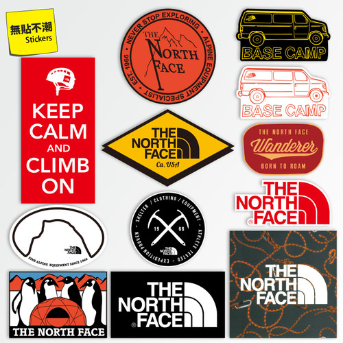 个性北面户外探险野营贴纸头盔