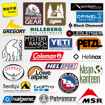 户外野营潮流旅行小贴纸头盔