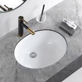 陶瓷椭圆形嵌入式 石下盆台下盆洗手盆纳米釉面易清洁洗脸盆