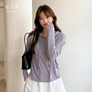 JY883A 多巴胺花纱毛巾布串珠百搭显瘦帽衫 26新款 大潘专享