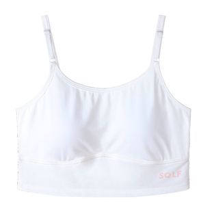 女大童吊带内衣发育期少女二阶段文胸固定杯女孩背心带胸垫夏季薄