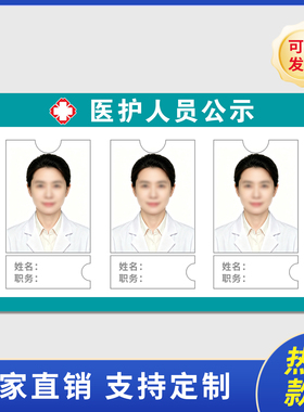 医务人员公示口腔诊所医院门诊展示栏形象照片医护信息一览表7210