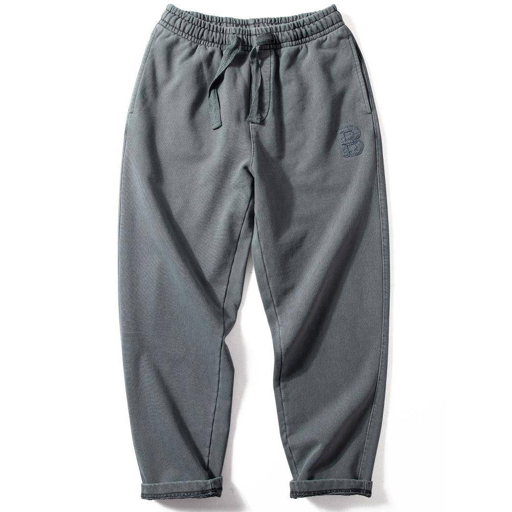 Mostarsea~秋冬覆古做旧运动裤男士重磅水洗全棉毛圈宽松直筒卫裤