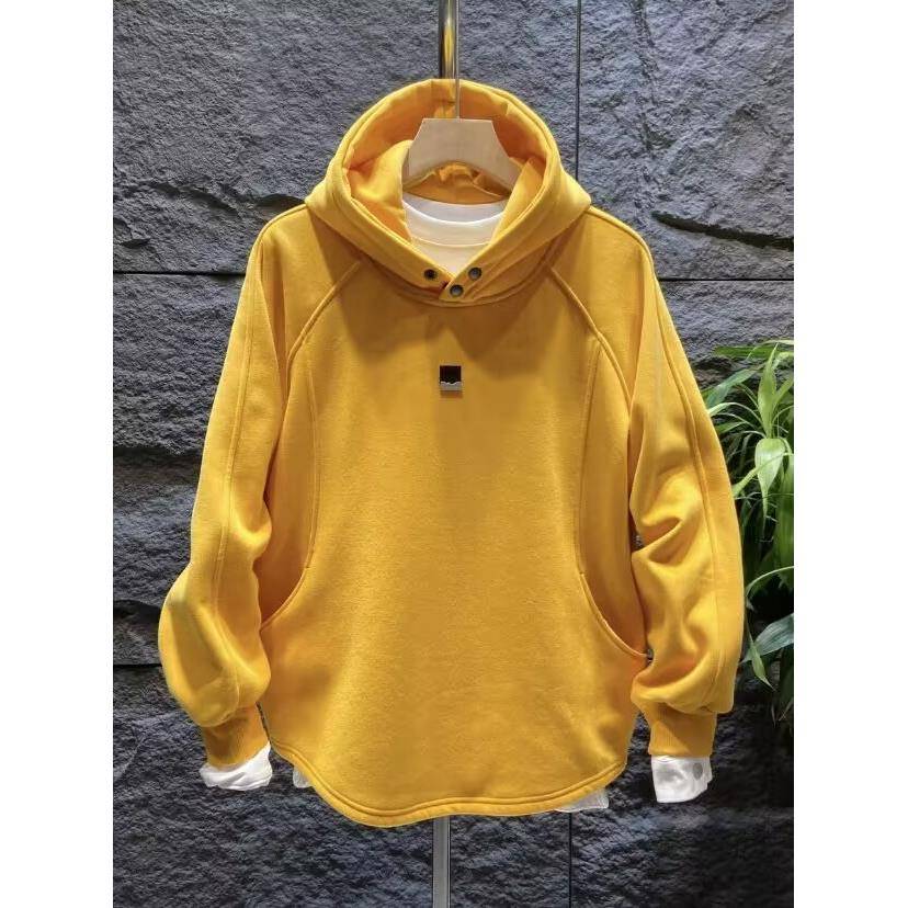 MAROLIO~尽显青春活力！美式休闲连帽卫衣男秋冬季加绒保暖上衣潮