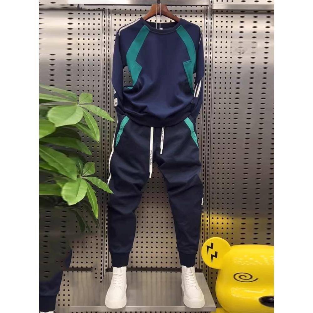 潮牌休闲运动套装男士春秋冬2025新款痞帅搭配卫衣卫裤高级感男装