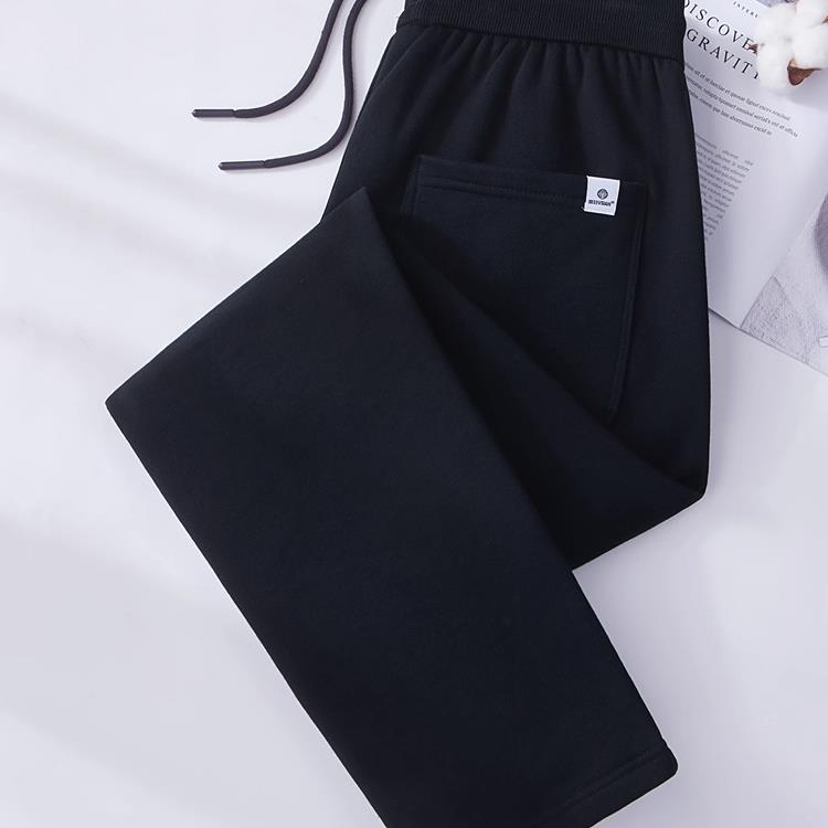 Home Daily~男士运动直筒裤2025年春秋纯棉休闲 松紧腰卫裤长裤男