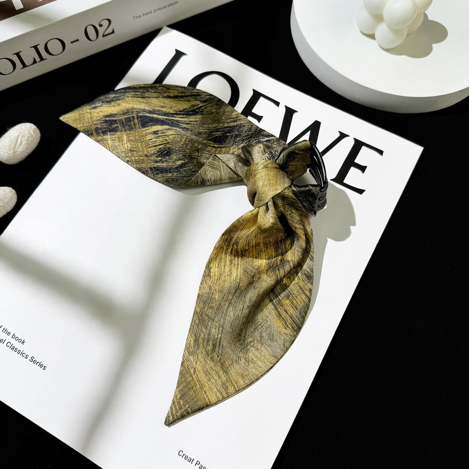 【3件8折】真丝马尾抓夹女高级感