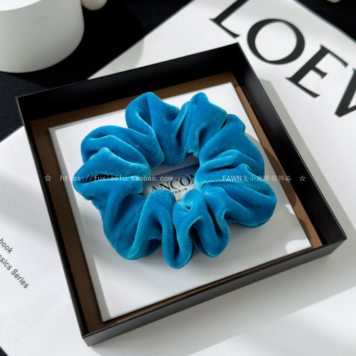 真丝丝绒发圈法式复古高级感