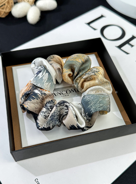 【3件8折】轻奢真丝大肠发圈女高级感发量少头绳2026新款头花头饰