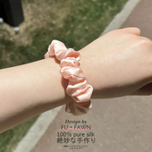 丸子头头绳韩系 真丝发圈女高级感猪大肠发圈女2026新款 3件8折