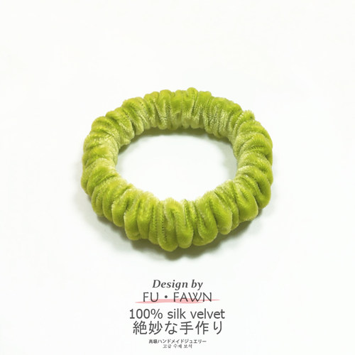 复古真丝丝绒发圈高级感桑蚕丝