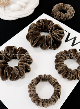 【3件8折】丸子头真丝丝绒大肠发圈女高级感洋气时尚2026新款发绳