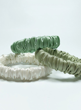 【3件8折】真丝发圈女高级感发量少2026网红爆款头绳小肠低丸子头