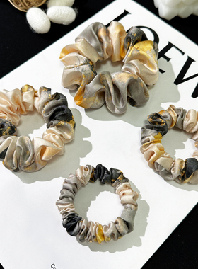 【3件8折】真丝大肠发圈女高级感洋气时尚头花头饰发饰2026新款