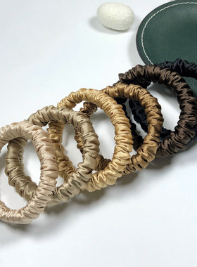 【3件8折】真丝发圈女高级感发量少头绳网红2026新款小肠皮筋发绳