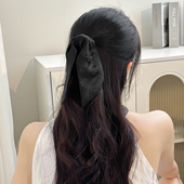 兔耳朵真丝飘带蝴蝶抓夹马尾发夹女士2026新款 3件8折 高端超火