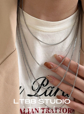 LTBB 何家浩马柏全同款S925银女生窄版侧身链裸链简约基础款