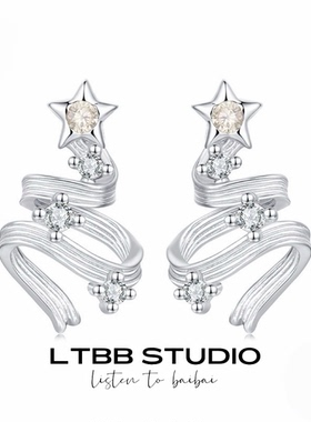 LTBB 圣诞树耳钉s925纯银仙女风百搭INS简约通勤饰品耳钉耳环女
