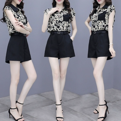 Летний шифоновый комплект, коллекция 2023, городской стиль, яркий броский стиль, в западном стиле, подходит для подростков