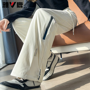 女外穿2025冬季 新品 新款 棉裤 抗寒防风保暖工装 雅鹿阔腿加厚羽绒裤