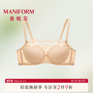 曼妮芬轻薄防走光抹胸文胸性感蕾丝女士内衣舒适胸罩20840641
