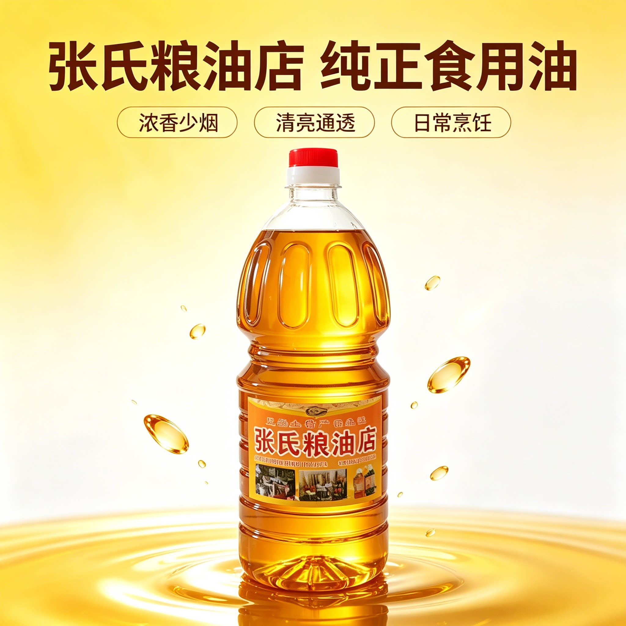 张氏农家自榨花生油 纯正浓香无添加 家用炒菜食用油5斤装