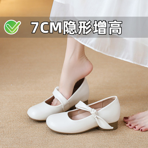 ZYIYI小个子蝴蝶结玛丽珍鞋