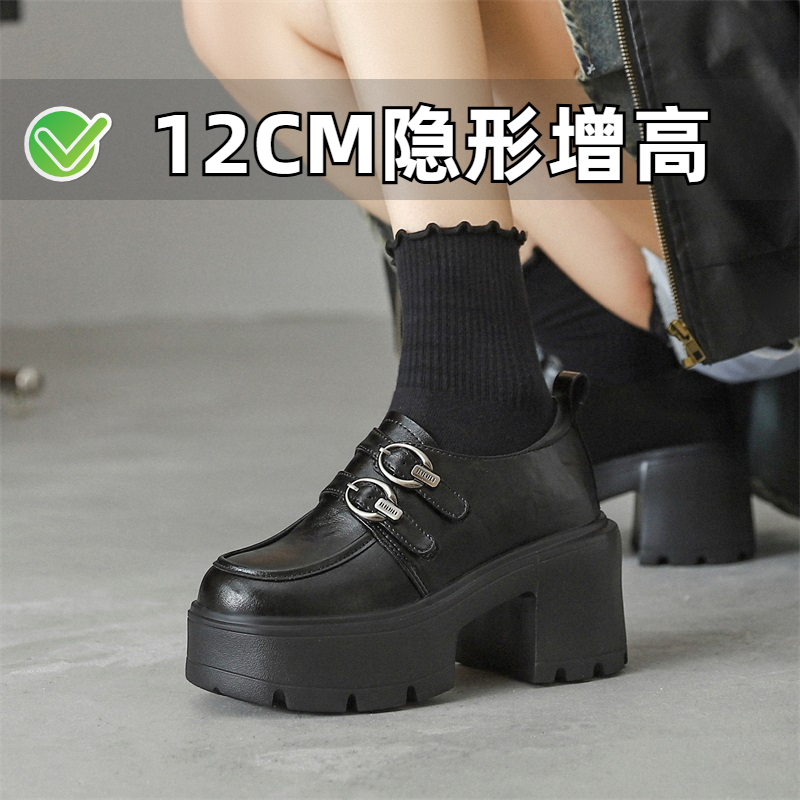 ZYIYI内增高皮带扣乐福鞋