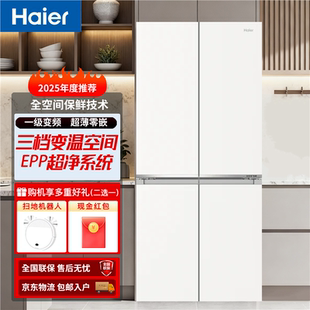 Haier/海尔BCD-505WGHTD1BY7U1全空间保鲜零嵌EPP净化云溪白冰箱
