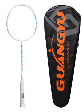 跨境羽毛球拍高弹4u轻量进攻全碳素羽毛球拍成人男女专用家用单拍