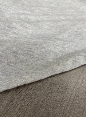 BC风烟灰亮丝羊毛45%兔绒45%软糯针织面料亲肤弹力T恤打底衫布料