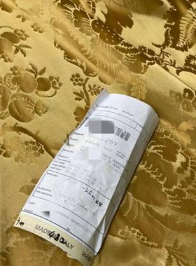 进口稀罕黄色富贵真丝提花奢侈DO*CE&GABA*A时装定制高端中式布料
