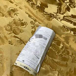 进口稀罕黄色富贵真丝提花奢侈DO*CE&GABA*A时装定制高端中式布料