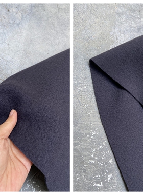 藏黑色80wv 20pa意大利进口羊毛呢秋冬面料定制大衣外套裤子布料