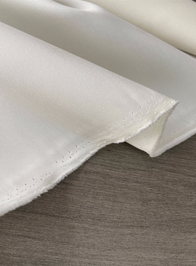 30姆米白色桑蚕丝真丝塔夫绸廓感时装面料定制高级礼服外套裙布料