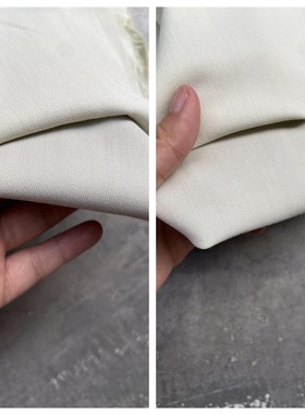 米色米灰色意大利进口原包装粘纤vi弹力时装面料设计师裙子裤布料