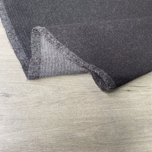 双层双色羊毛绉纱肌理微毛绒感时装定制布料设计师外套裙裤面料