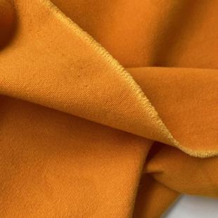橙色暖暖的意大利进口棉质地平绒秋冬设计师定制外套裤子布料优质