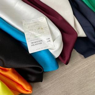 75%三醋酸25%涤纶日本产多色缎面肌理抗皱垂坠时装 定制设计师布料