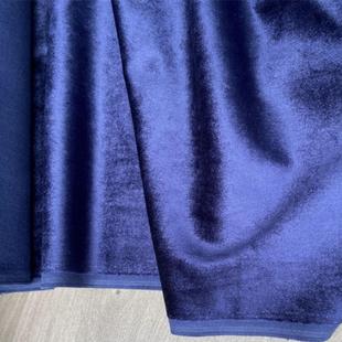 华丽丽的宝石蓝意大利进口秋冬平绒顺滑时装礼服套装设计师布料