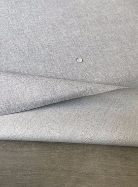 功能性防泼水烟灰色覆膜意大利高端法兰绒面料夹克风衣户外布料