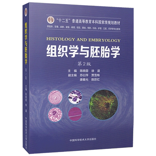 现货包邮 中科大 组织学与胚胎学第2版 陈晓蓉徐晨 供临床影像麻醉康复病理检验基础预防妇幼护理口腔药学等专业使用