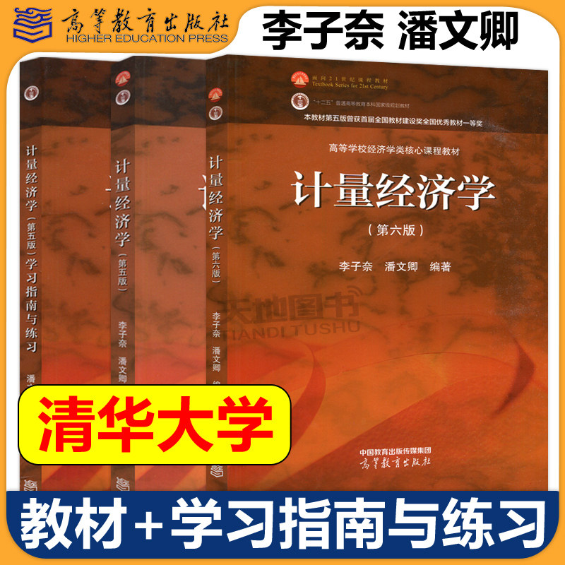 清华大学 计量经济学 李子奈 潘文卿 第六版第6版+学习指南与练习第五版第5版 高等教育出版社 计量经济学入门 计量模型理论方法