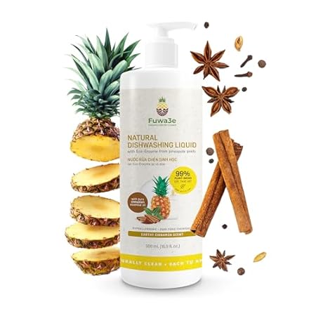Fuwa3e Pineapple Enzyme Natural Dish Soap Earthy Cinnamon