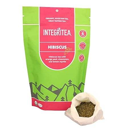 IntegriTEA Organic Hibiscus Tea Bags for Hibiscus Iced Te
