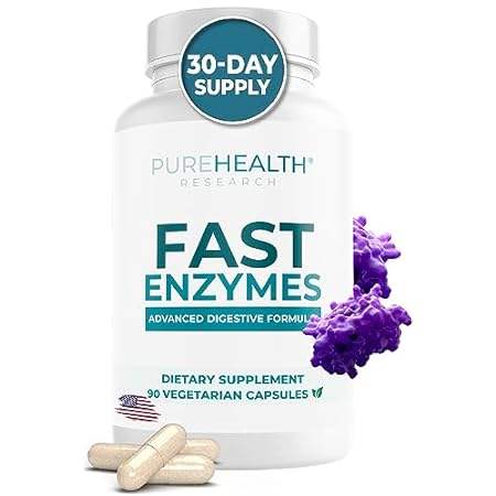 PUREHEALTH RESEARCH Made in USA Digestive Enzyme Suppleme