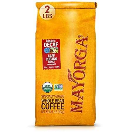 Mayorga Decaf Dark Roast Coffee， 2 lb bag - Swiss Water D